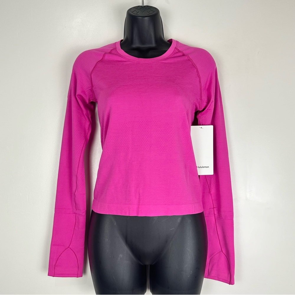 NWT Lululemon Sz 6 Swiftly Tech Long Sleeve 2.0 Race Length SONIC PINK Sold Out